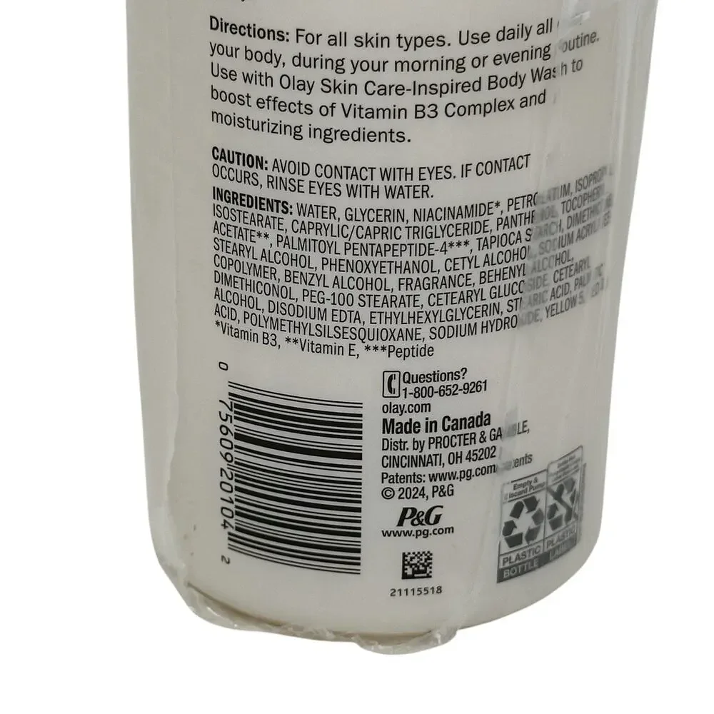 Olay Body Lotion for Women, Firming with Collagen Peptides Serum, 17 fl oz